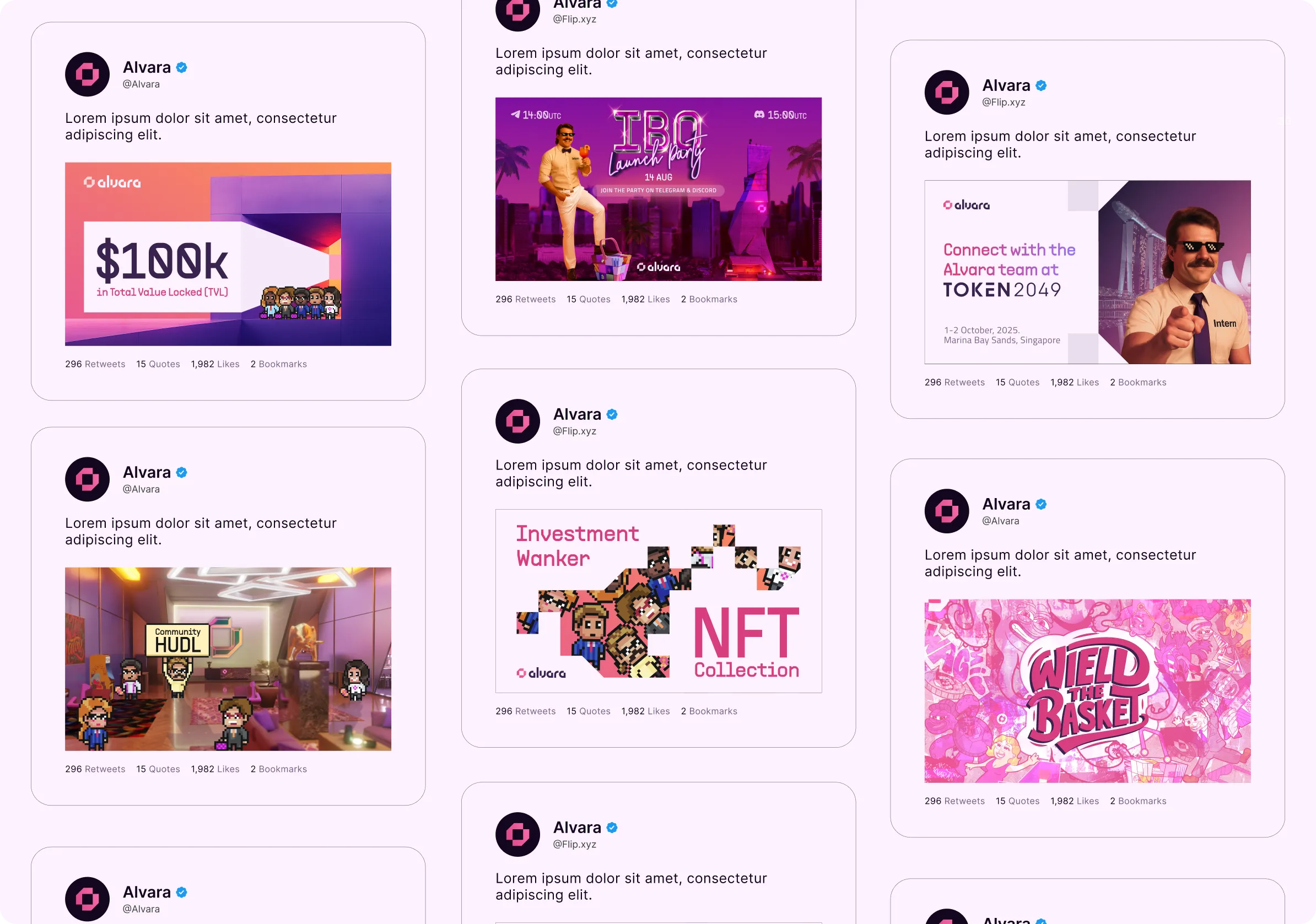 Alvara Social Media Post Grid Highlights